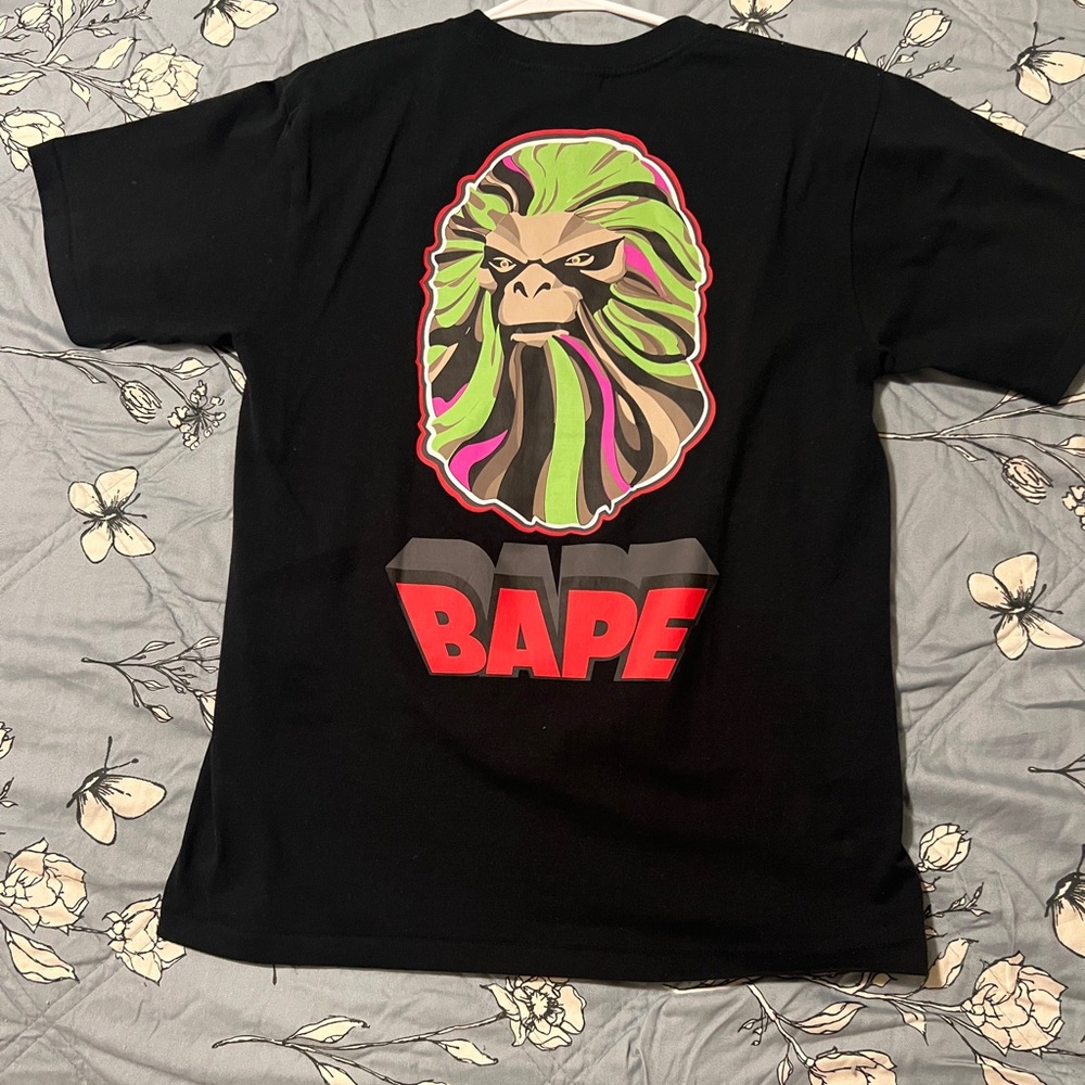 Bape Black Tee with Iconic Logo